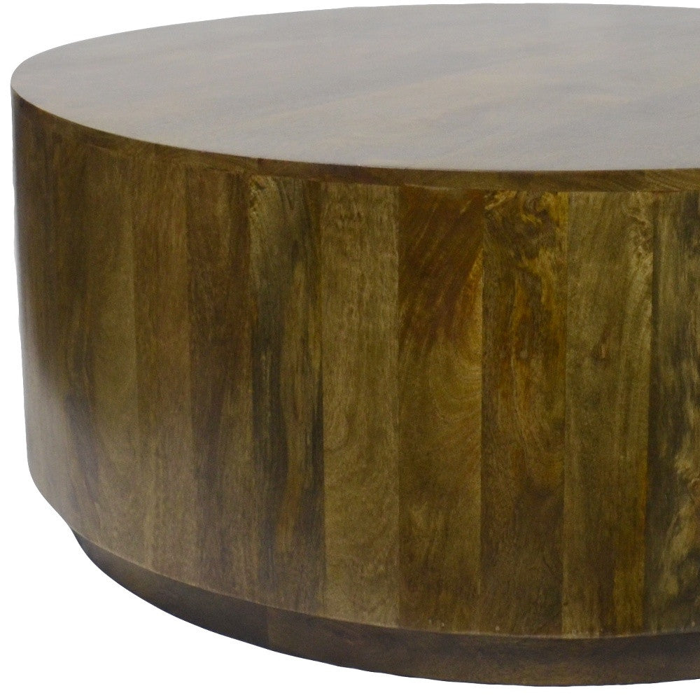 PIER 42" SOLID WOOD ROUND COFFEE TABLE - Varnish & Vibe