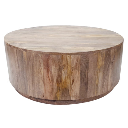 REDONDO NATURAL SOLID WOOD ROUND COFFEE TABLE