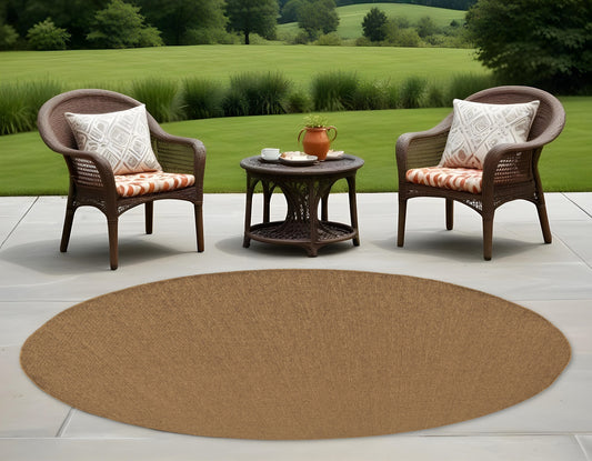 LAKEVIEW 8' TAN ROUND OUTDOOR RUG