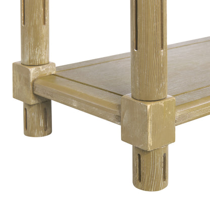 Detail of the distressed oak wood finish