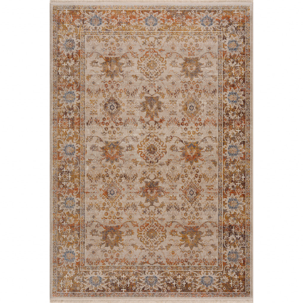 CALABASAS 8' X 10' IVORY ORIENTAL AREA RUG - Varnish & Vibe
