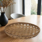 22" BROWN ROUND BAMBOO VANITY TRAY - Varnish & Vibe