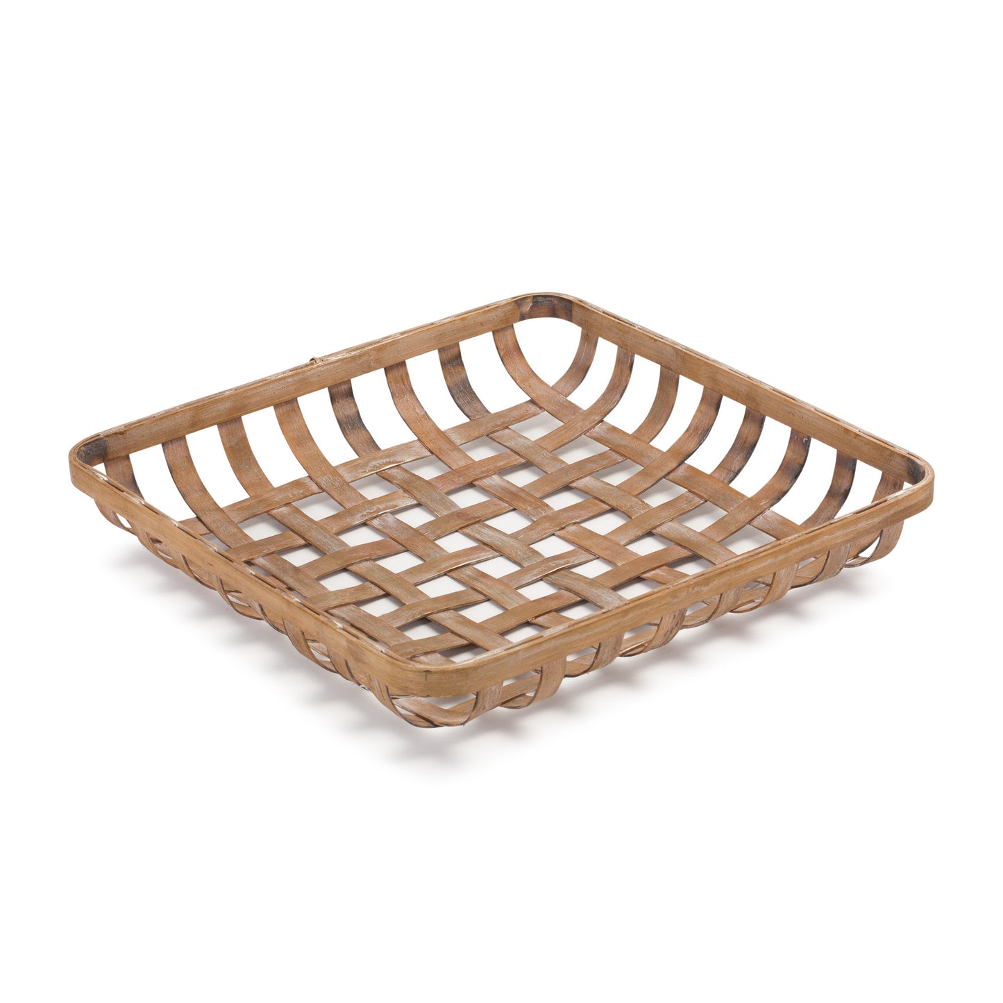 SET OF TWO BROWN SQUARE BAMBOO VANITY TRAY - Varnish & Vibe