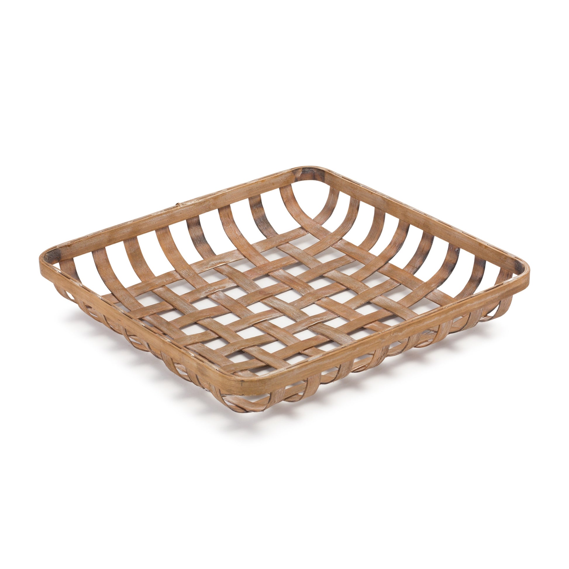 SET OF TWO BROWN SQUARE BAMBOO VANITY TRAY - Varnish & Vibe