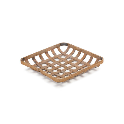 SET OF TWO BROWN SQUARE BAMBOO VANITY TRAY - Varnish & Vibe