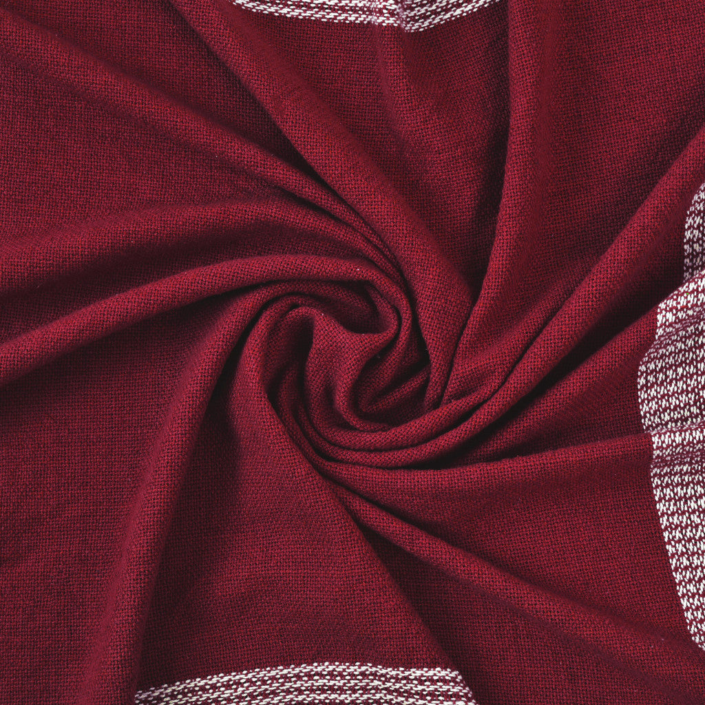 woven cotton checkered throw blanket, cotton checkered throw blanket, red woven cotton checkered throw, red woven cotton checkered, woven cotton checkered throw