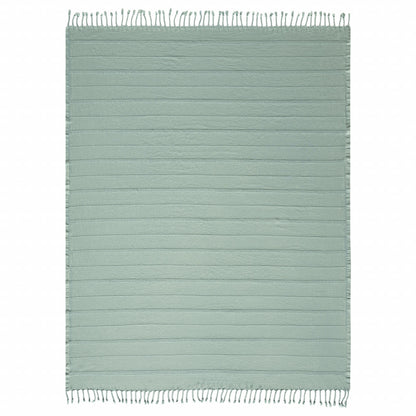 LAKEVIEW GREEN ORGANIC COTTON THROW BLANKET
