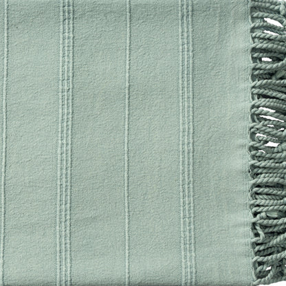 LAKEVIEW GREEN ORGANIC COTTON THROW BLANKET