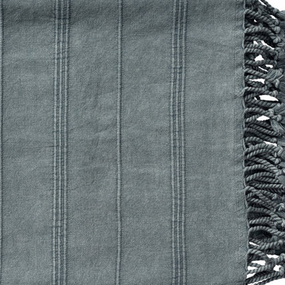 LAKEVIEW MOONLIGHT BLUE ORGANIC COTTON THROW BLANKET