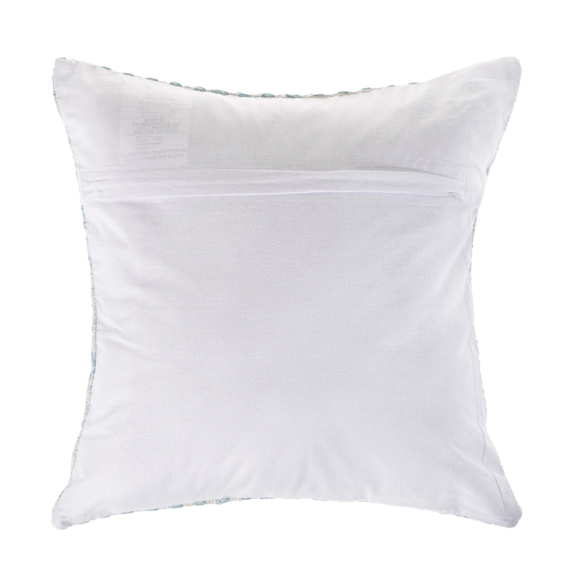 MALIBU 18" LIGHT BLUE AND WHITE CHEVRON COTTON THROW PILLOW - Varnish & Vibe
