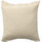 LAKEVIEW 20" BEIGE ORGANIC COTTON THROW PILLOW