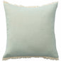 LAKEVIEW 20" AQUA BLUE ORGANIC COTTON THROW PILLOW