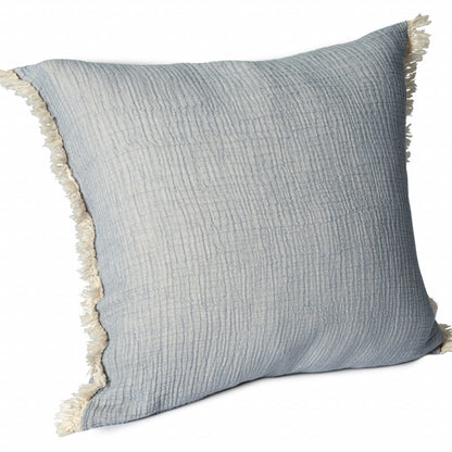 LAKEVIEW 20" MOONLIGHT BLUE ORGANIC COTTON THROW PILLOW