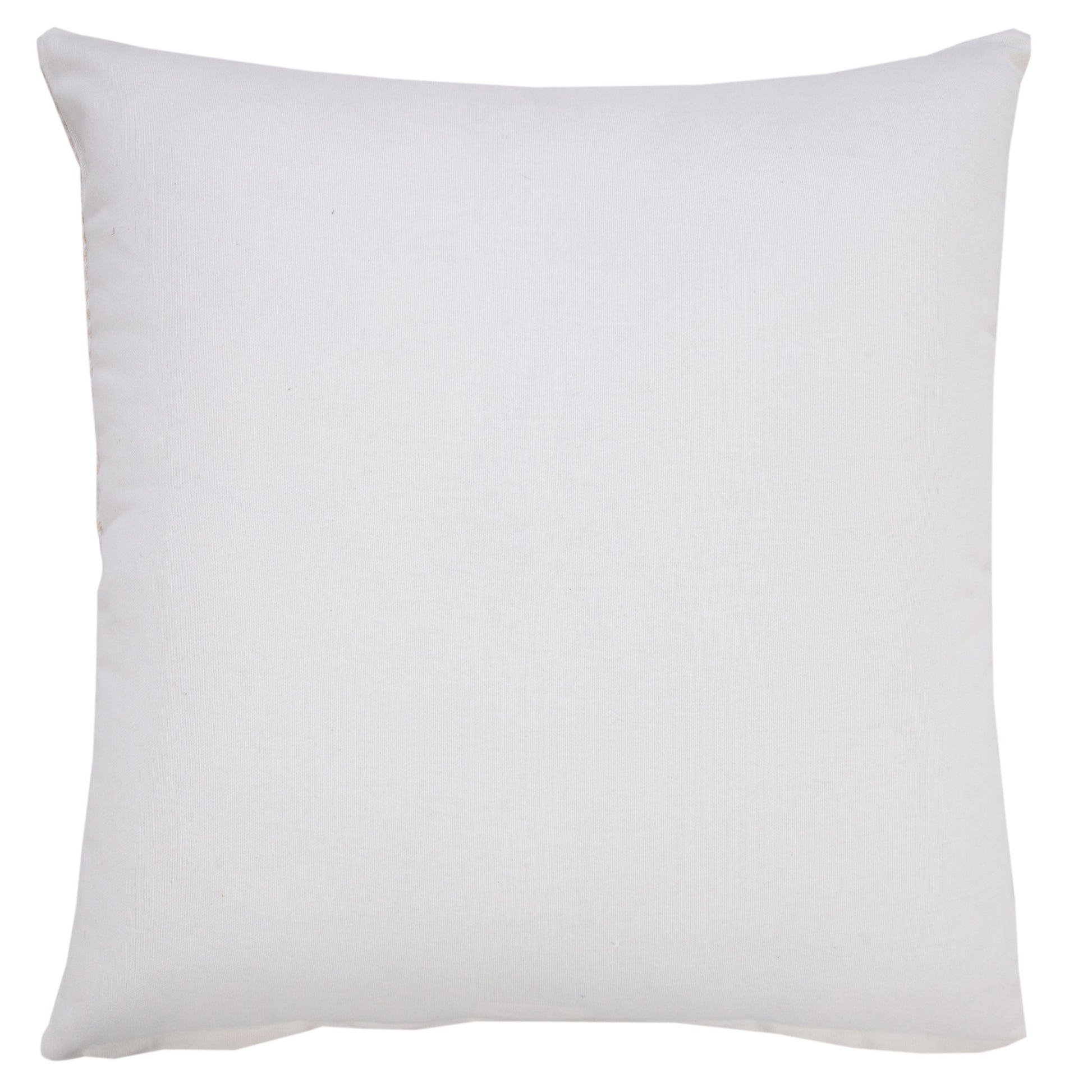 MALIBU 20" X 20" BEIGE AND WHITE 100% COTTON STRIPED ZIPPERED PILLOW - Varnish & Vibe