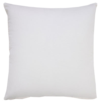MALIBU 20" X 20" BEIGE AND WHITE 100% COTTON STRIPED ZIPPERED PILLOW - Varnish & Vibe