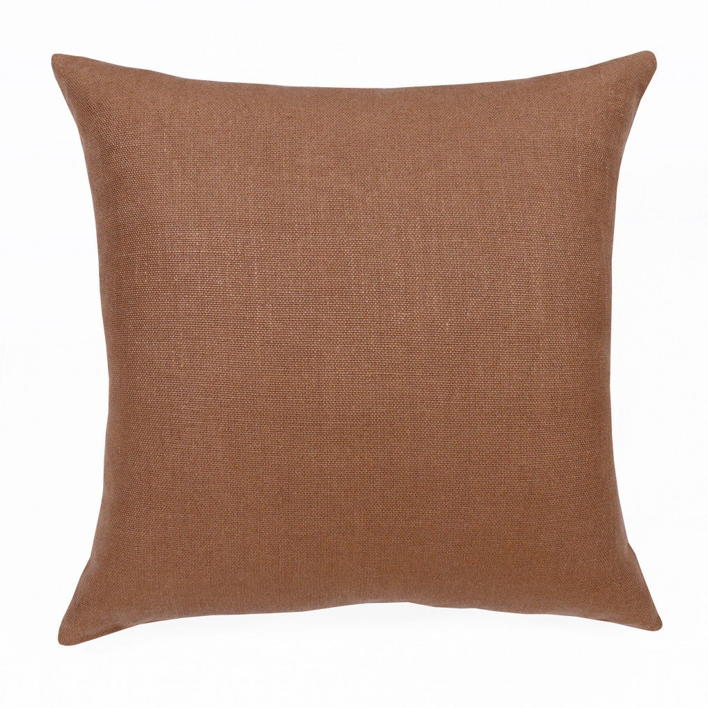 MALIBU 20" BROWN LINEN THROW PILLOW - Varnish & Vibe