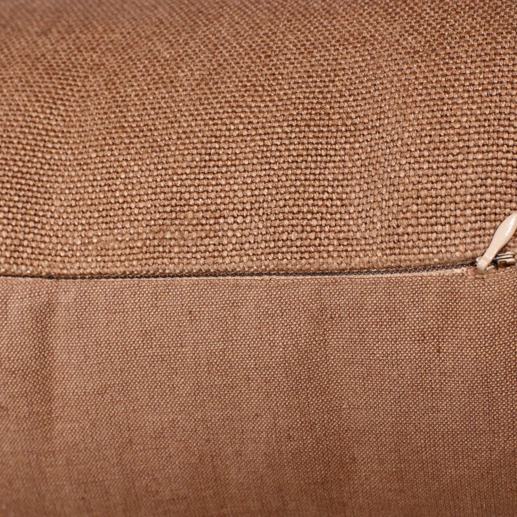 MALIBU 20" BROWN LINEN THROW PILLOW - Varnish & Vibe
