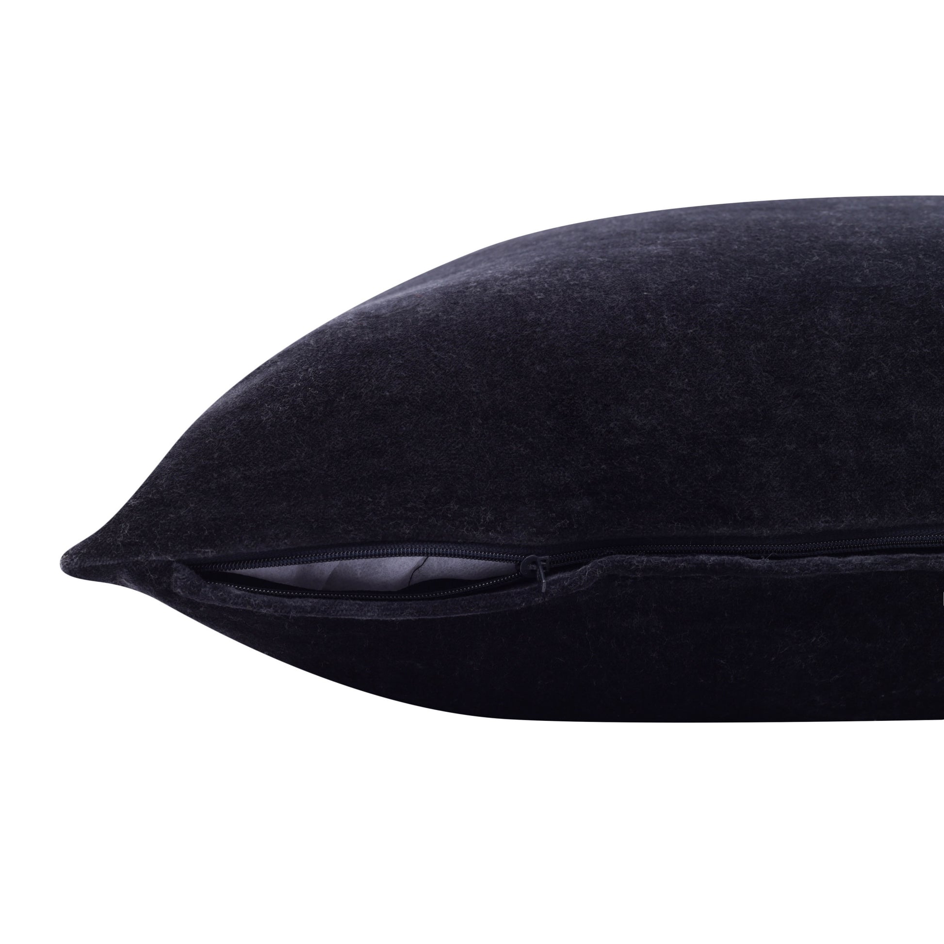 Black pillow on a white background