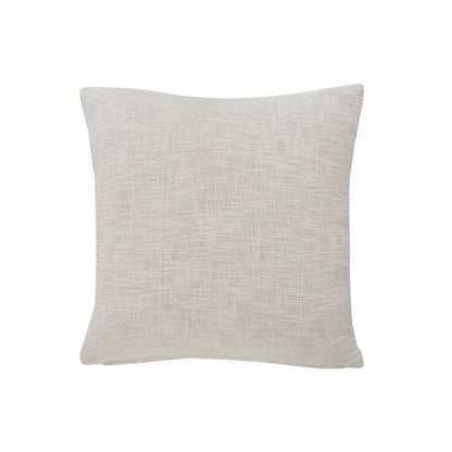 MALIBU 20" X 20" PEACH AND WHITE 100% COTTON COASTAL ZIPPERED PILLOW - Varnish & Vibe