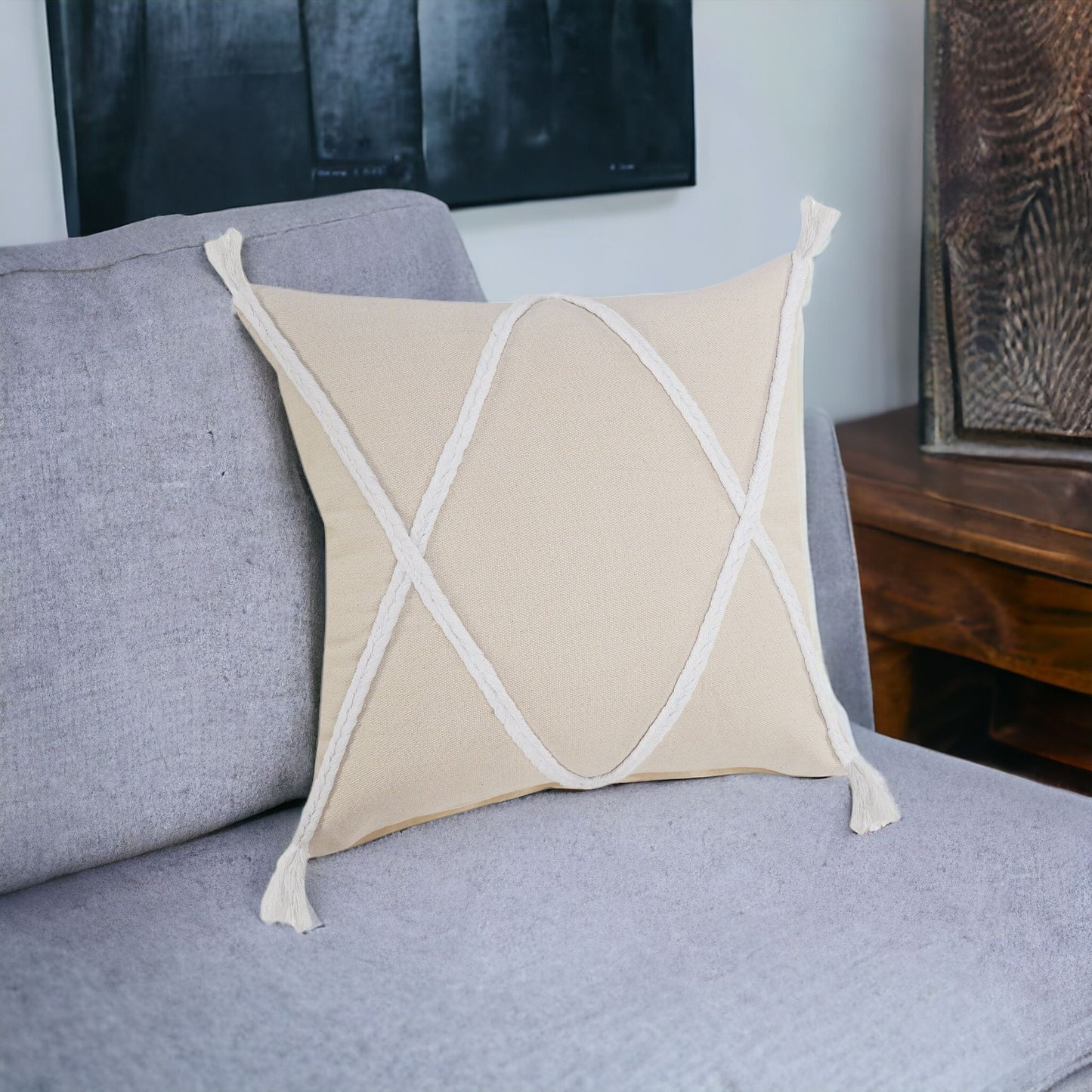 OCEAN 20" BIRCH COTTON THROW PILLOW