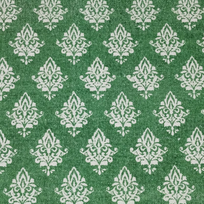 cream green geometric cotton placemats, geometric cotton placemats, green geometric cotton placemats, set cream green geometric cotton, 13" X 19" X 19" set cream green geometric