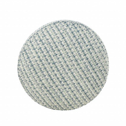 LAKEVIEW 20" BLUE GEOMETRIC OUTDOOR POUF OTTOMAN