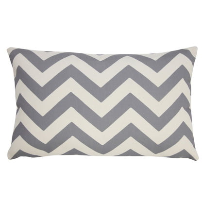 LAKEVIEW 14" x 20" GRAY CHEVRON OUTDOOR THROW PILLOW