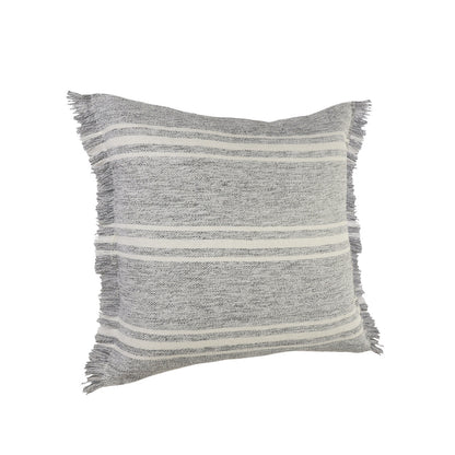LAKEVIEW 24" GRAY GEOMETRIC OUTDOOR THROW PILLOW