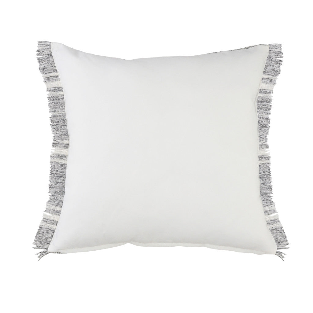 LAKEVIEW 24" GRAY GEOMETRIC OUTDOOR THROW PILLOW