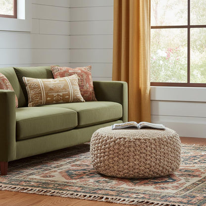 REDONDO JUTE OTTOMAN - Varnish & Vibe