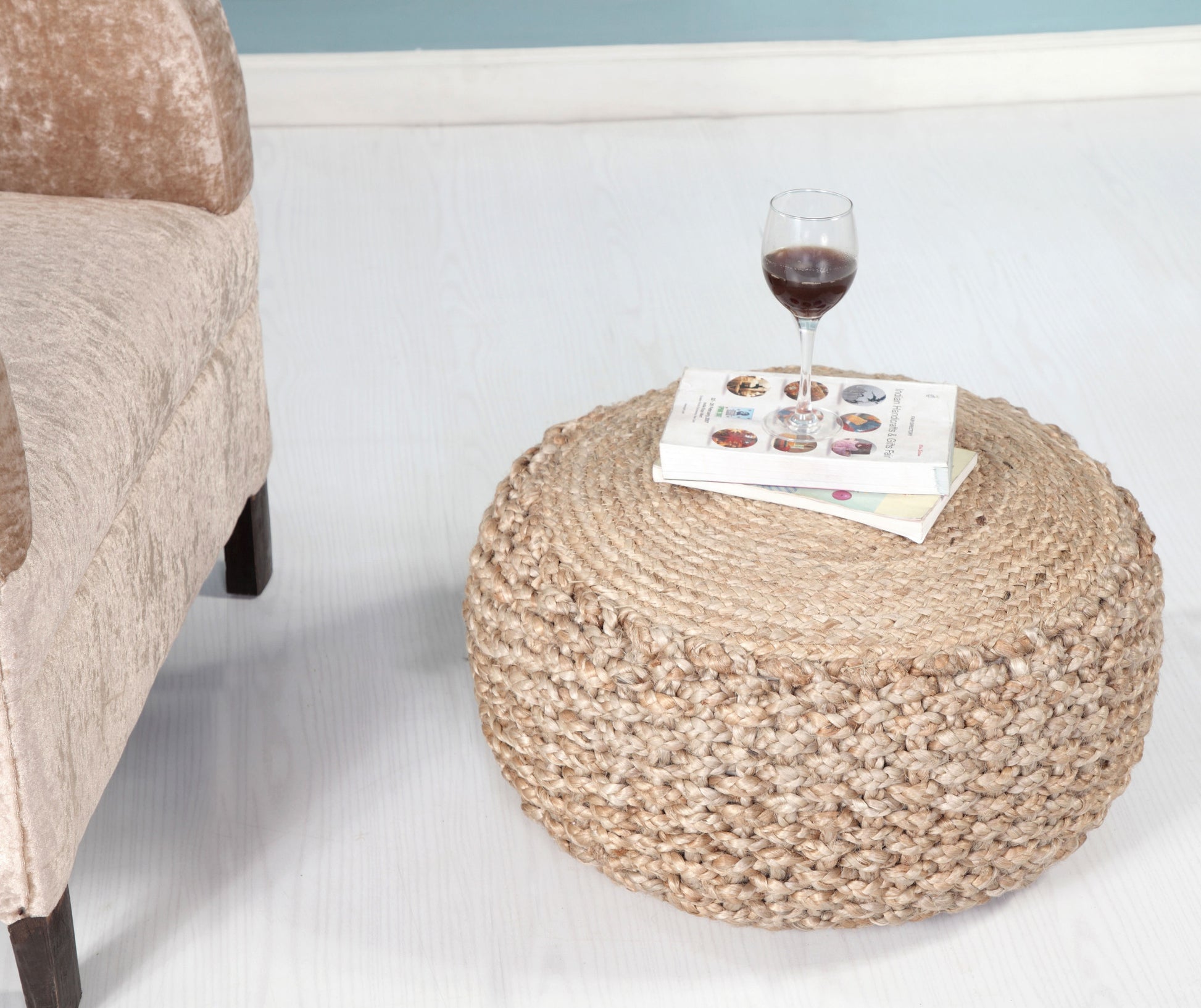 REDONDO JUTE OTTOMAN - Varnish & Vibe