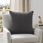 LAUREL 22" CHARCOAL STRIPED COTTON THROW PILLOW