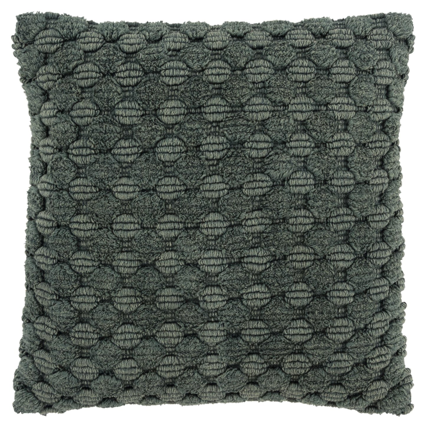 DARK GREEN TEXTURED THROW PILLOW