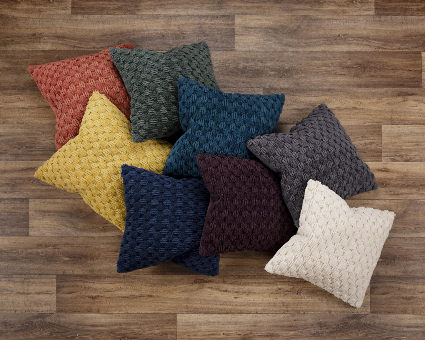 DARK GREEN TEXTURED THROW PILLOW