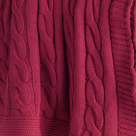 red knitted cotton throw, knitted cotton throw blanket, red knitted cotton, cotton throw blanket, knitted cotton throw