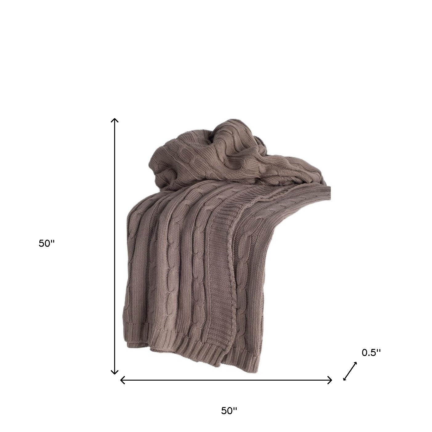 PALISADES BROWN KNITTED 100% COTTON THROW BLANKET - Varnish & Vibe