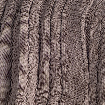 brown knitted cotton throw, knitted cotton throw blanket, brown knitted cotton, cotton throw blanket, knitted cotton throw