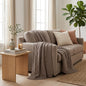 PALISADES BROWN KNITTED 100% COTTON THROW BLANKET - Varnish & Vibe
