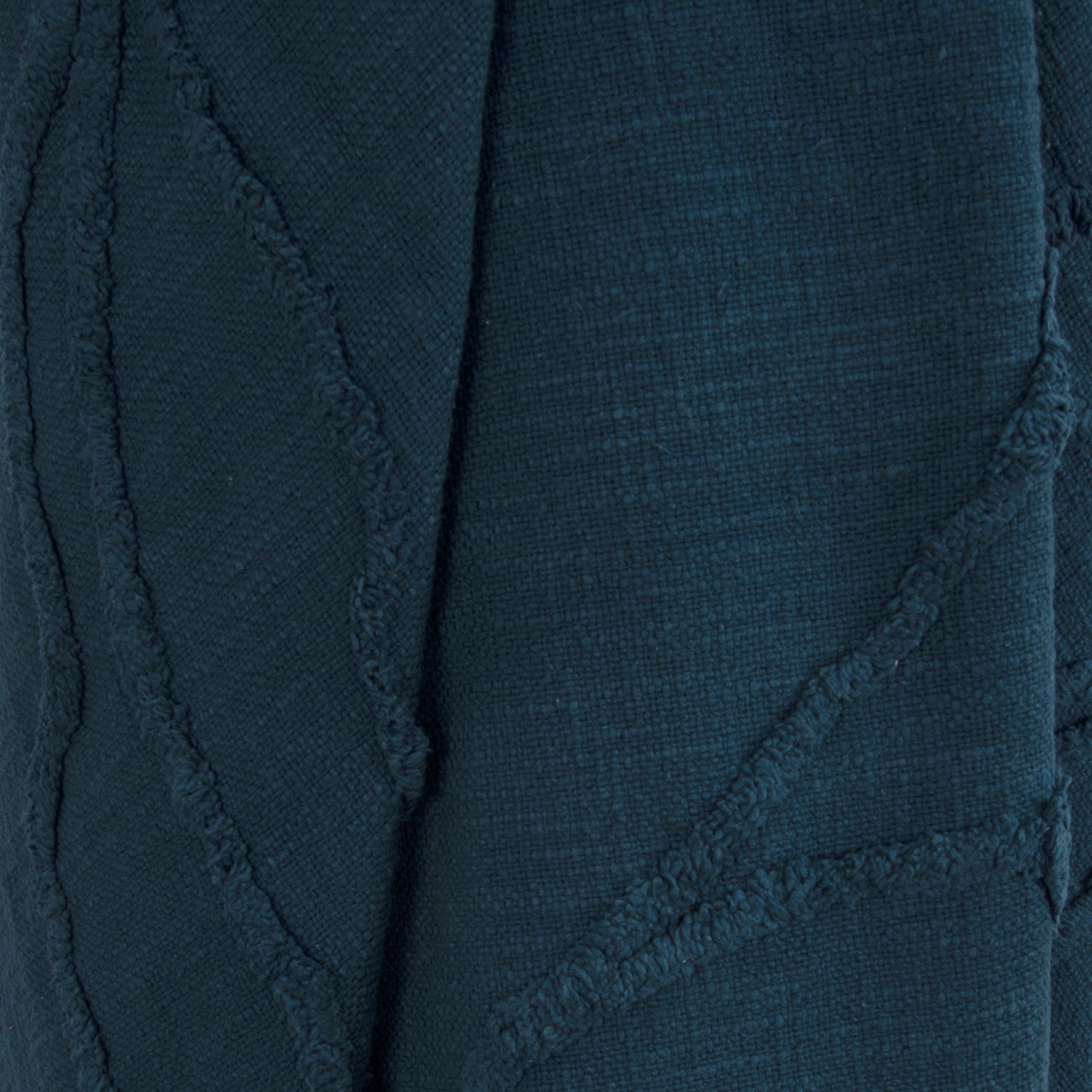 woven textured cotton throw blanket, textured cotton throw blanket, teal blue woven woven, cotton throw blanket, blue woven woven textured