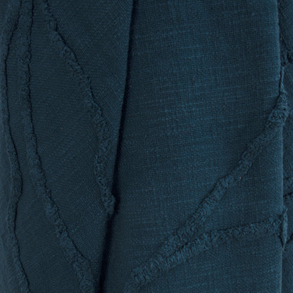 woven textured cotton throw blanket, textured cotton throw blanket, teal blue woven woven, cotton throw blanket, blue woven woven textured