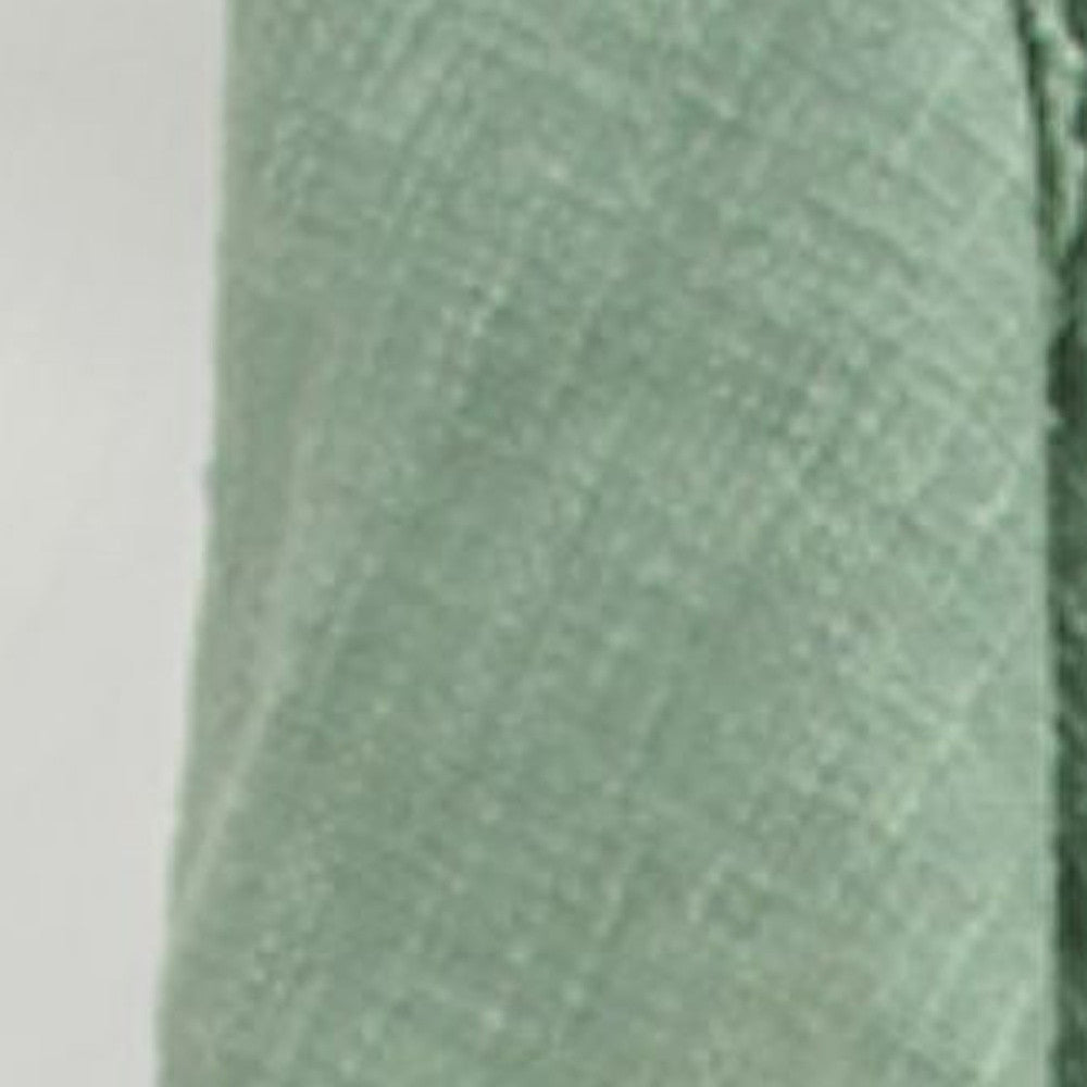 GREEN WOVEN 100% WOVEN TEXTURED COTTON THROW BLANKET - Varnish & Vibe