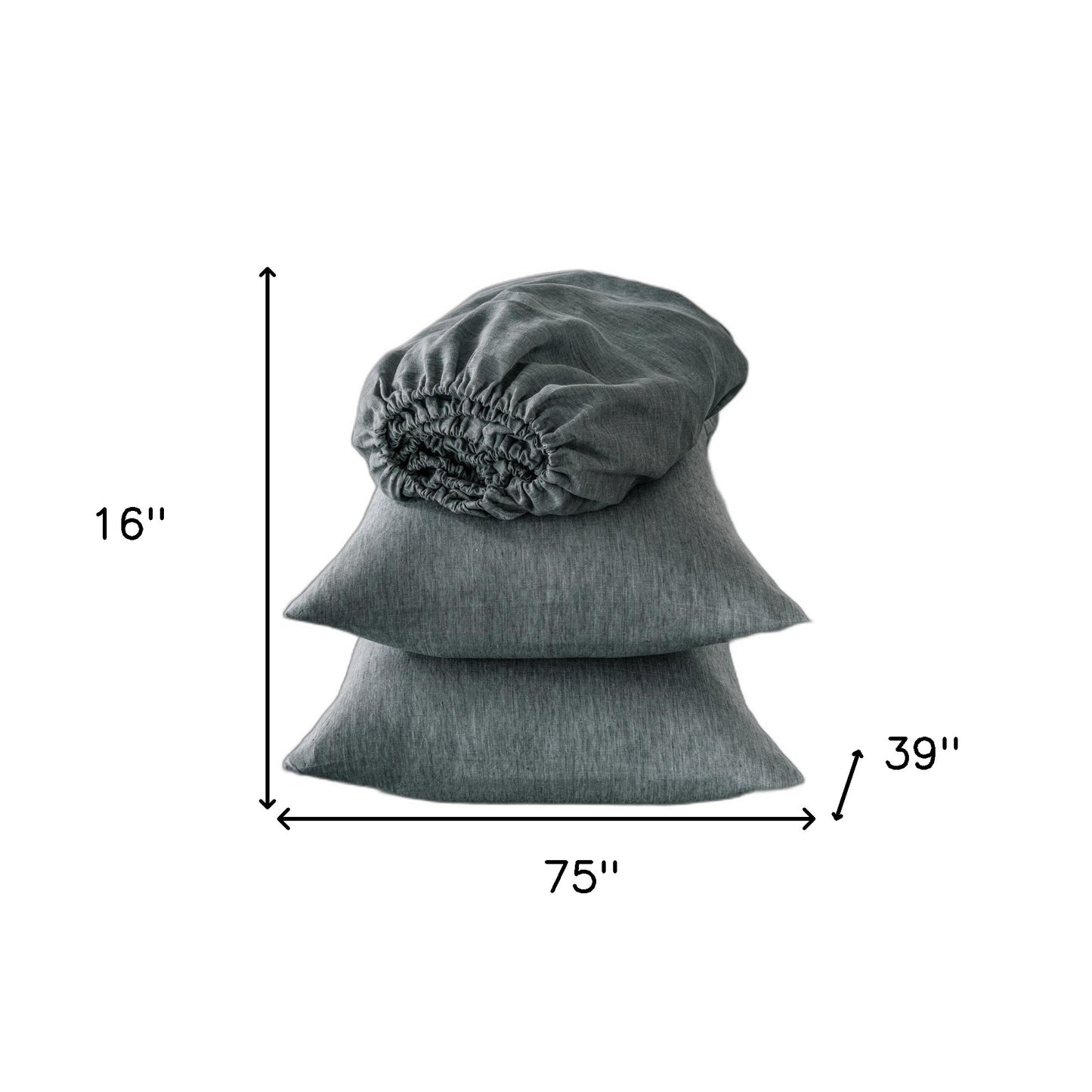 slate gray linen sheet set, piece slate gray linen sheet, slate gray linen sheet, gray linen sheet set, piece slate gray linen