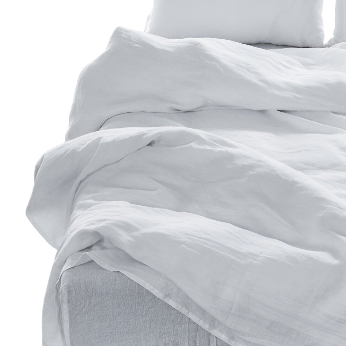 FOUR PIECE WHITE LINEN QUEEN SHEET SET - Varnish & Vibe