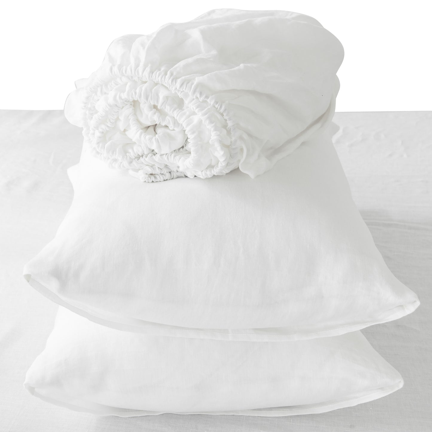 FOUR PIECE IVORY LINEN SHEET SET - Varnish & Vibe