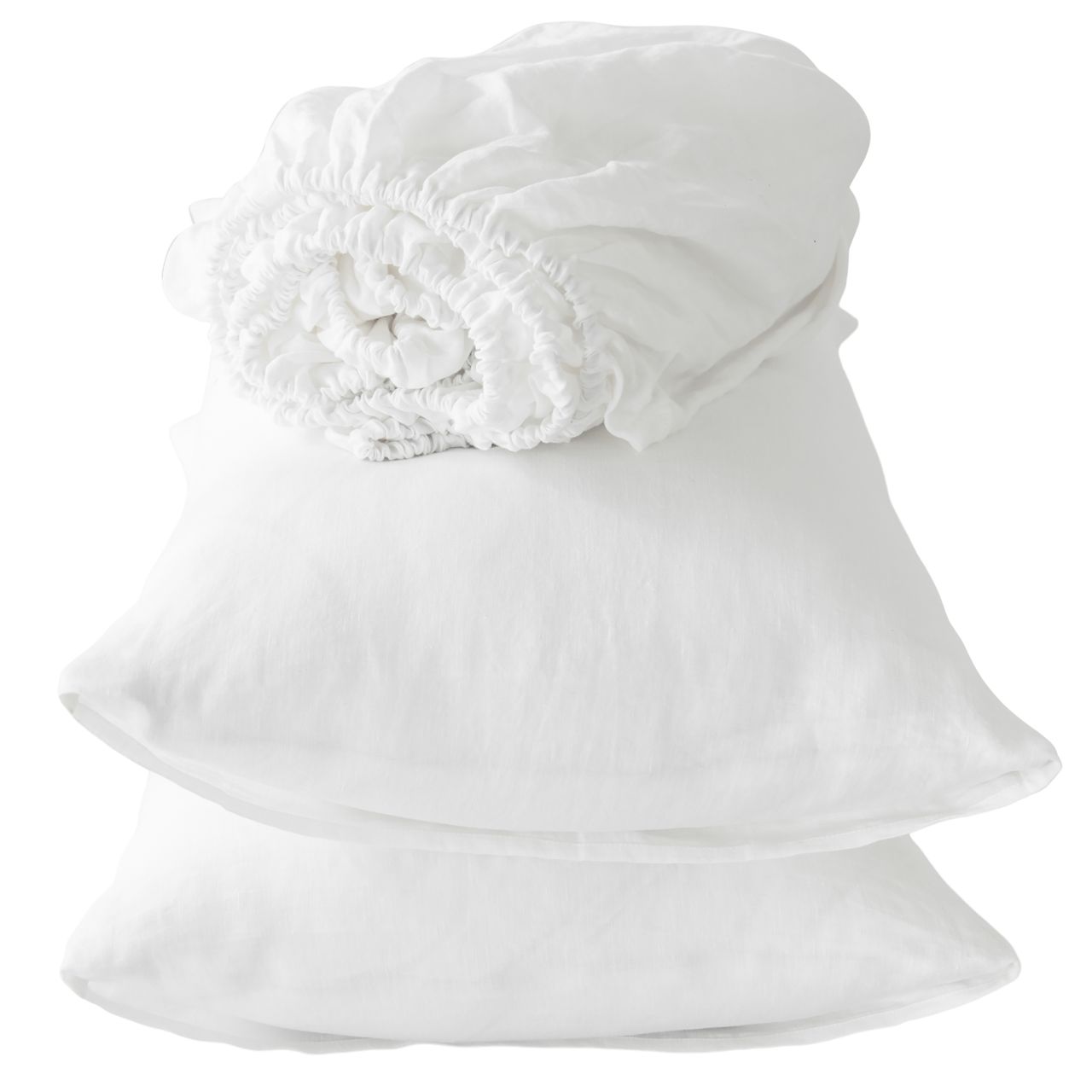 FOUR PIECE IVORY LINEN SHEET SET - Varnish & Vibe