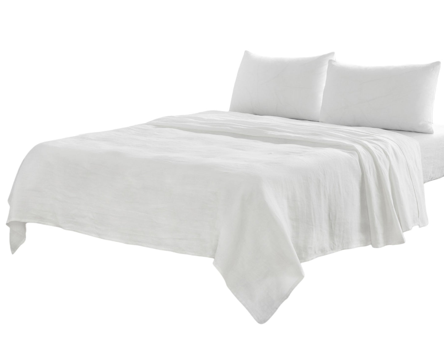FOUR PIECE IVORY LINEN SHEET SET - Varnish & Vibe