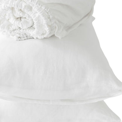 FOUR PIECE IVORY LINEN SHEET SET - Varnish & Vibe
