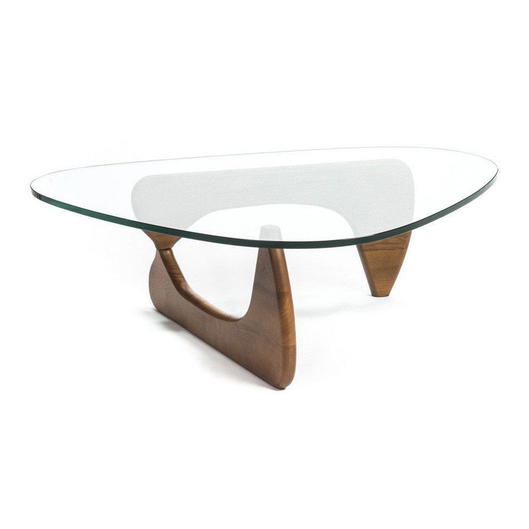 VALLEY 50" GLASS TRIANGLE COFFEE TABLE - Varnish & Vibe