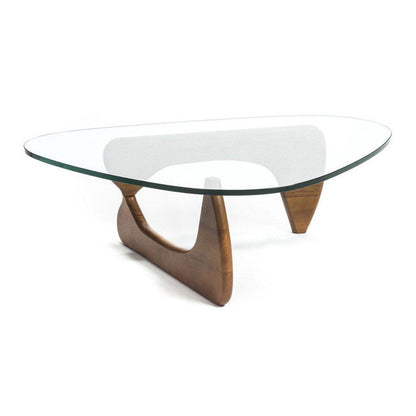 VALLEY 50" GLASS TRIANGLE COFFEE TABLE - Varnish & Vibe