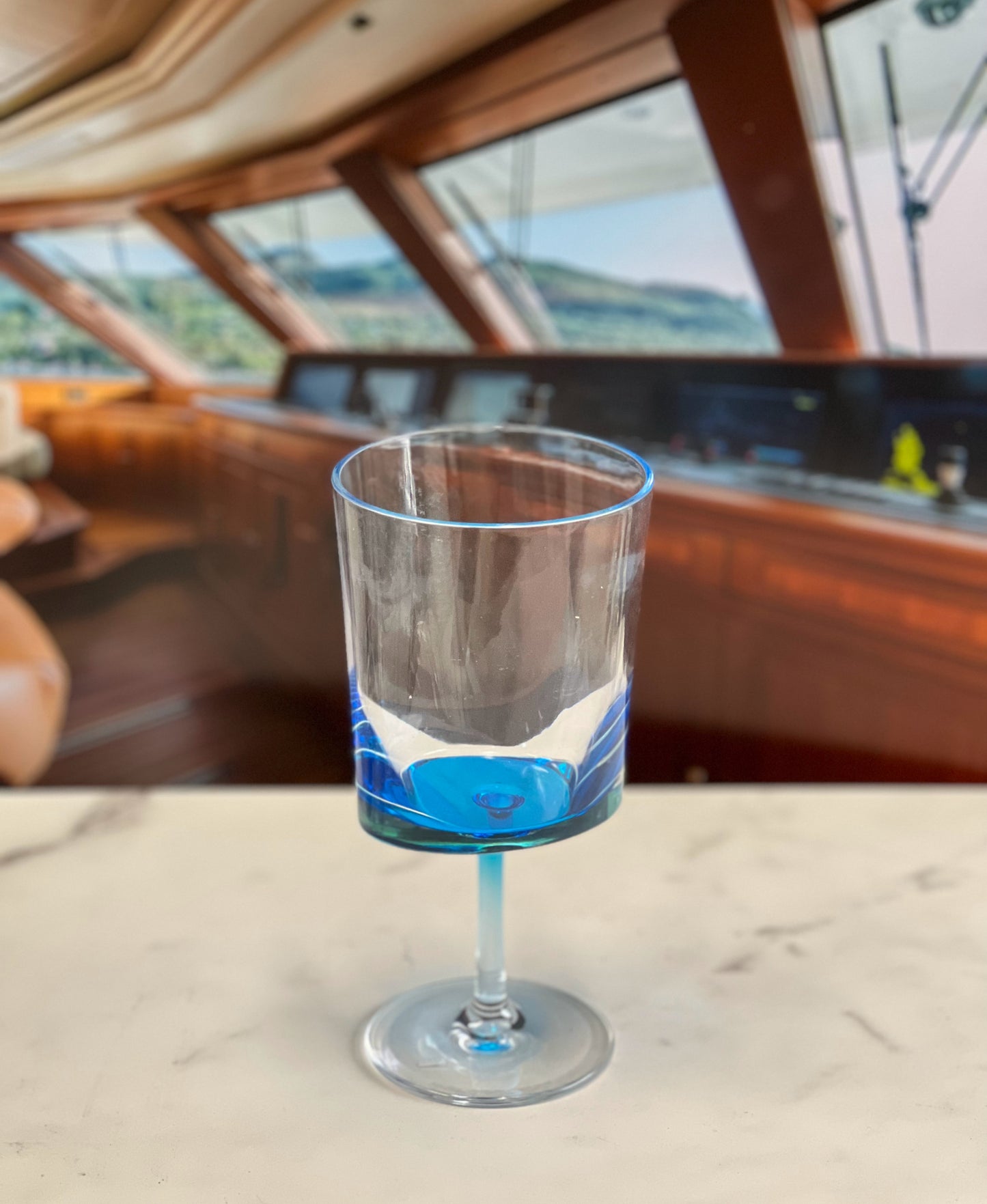 OCEAN SET OF FOUR BLUE ACRYLIC GLASSES